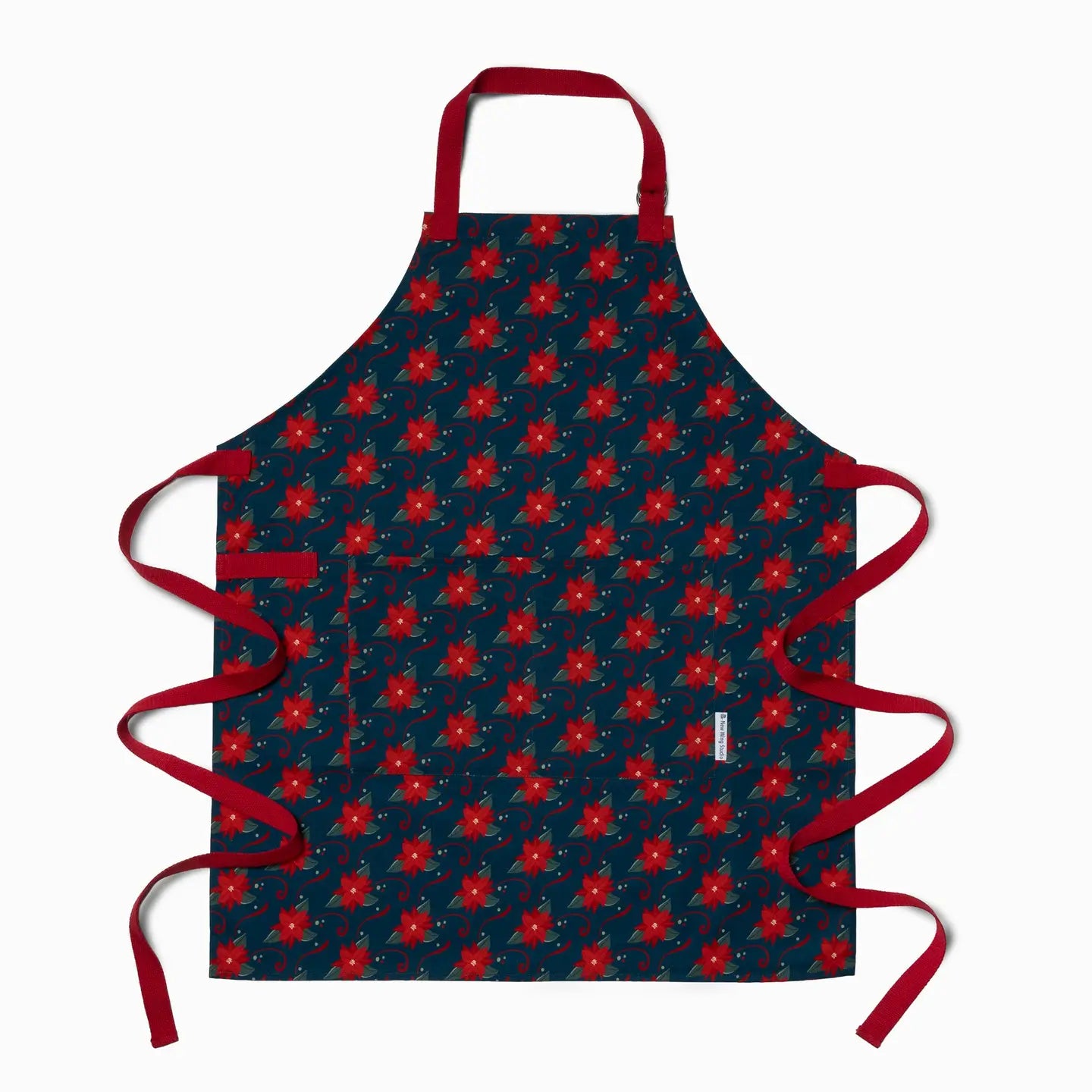 Poinsettia Party Holiday Apron