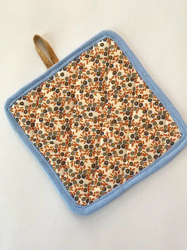 Quilted Cork & Cotton Pot Holder - Alma Boheme