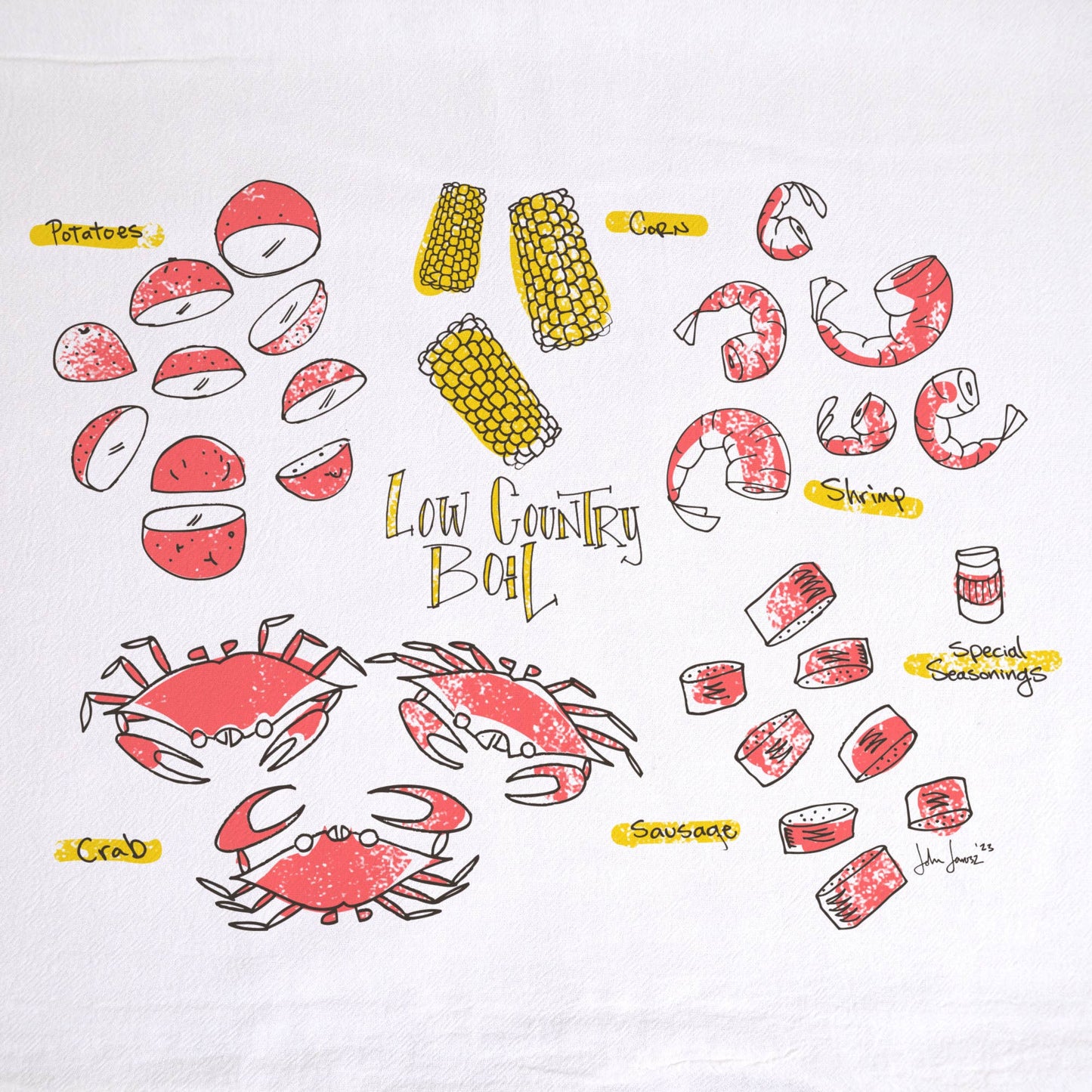 Low Country Boil Tea Towel