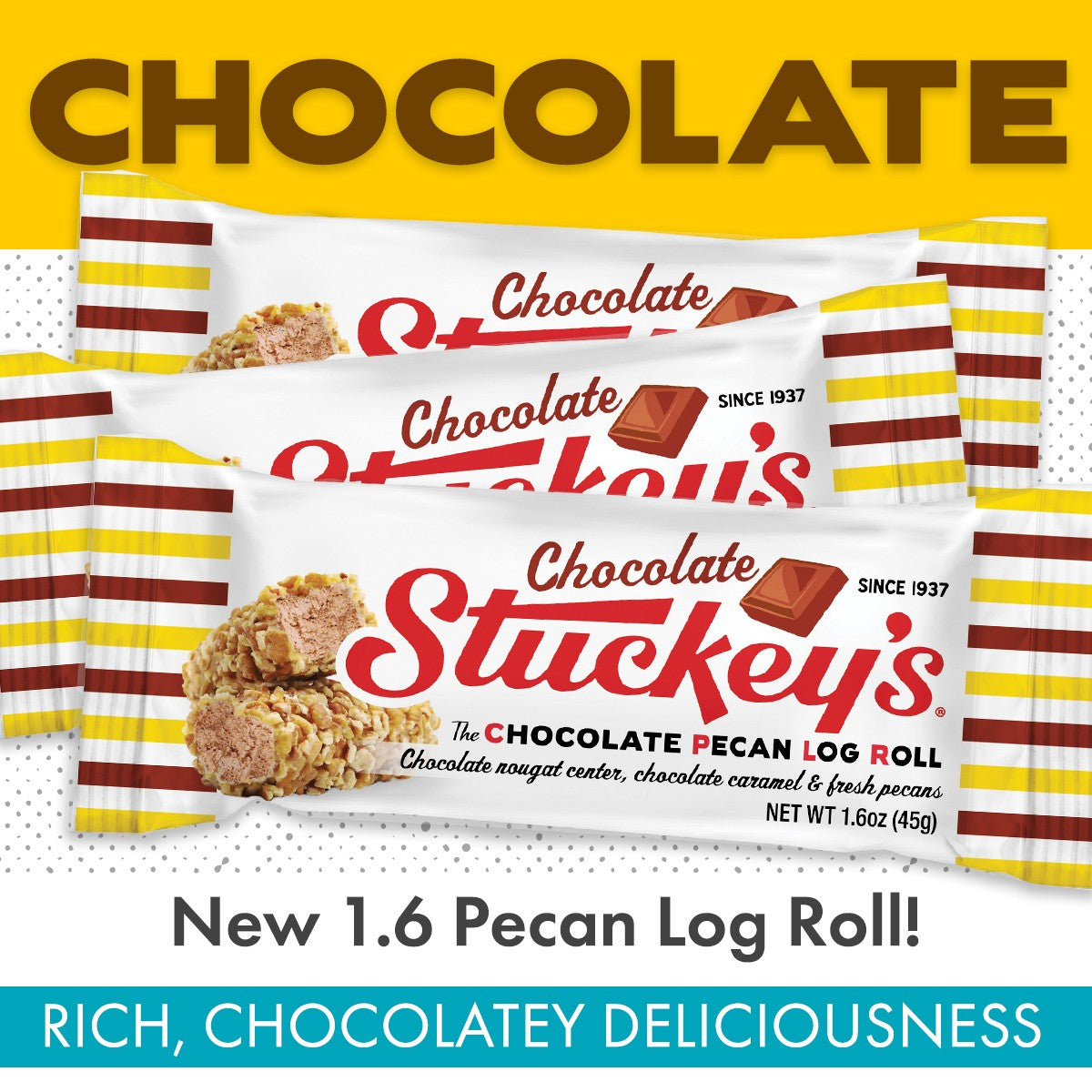 Stuckey's chocolate pecan log roll