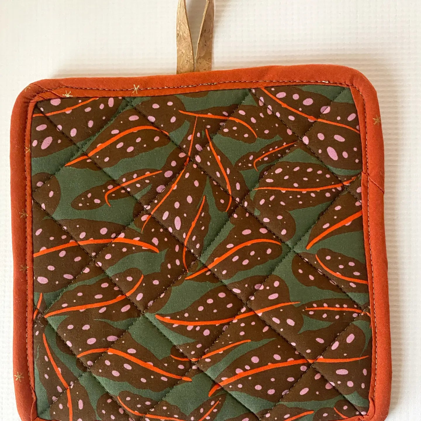 Quilted Cork & Cotton Pot Holder - Alma Boheme