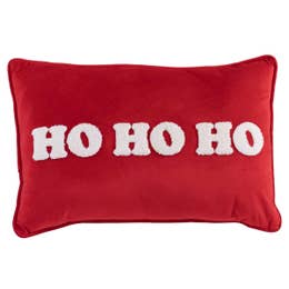 Ho Ho Ho Festive Throw Pillow