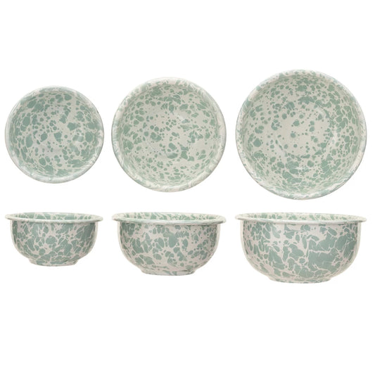 Set of 3 Metal Splatter Bowls