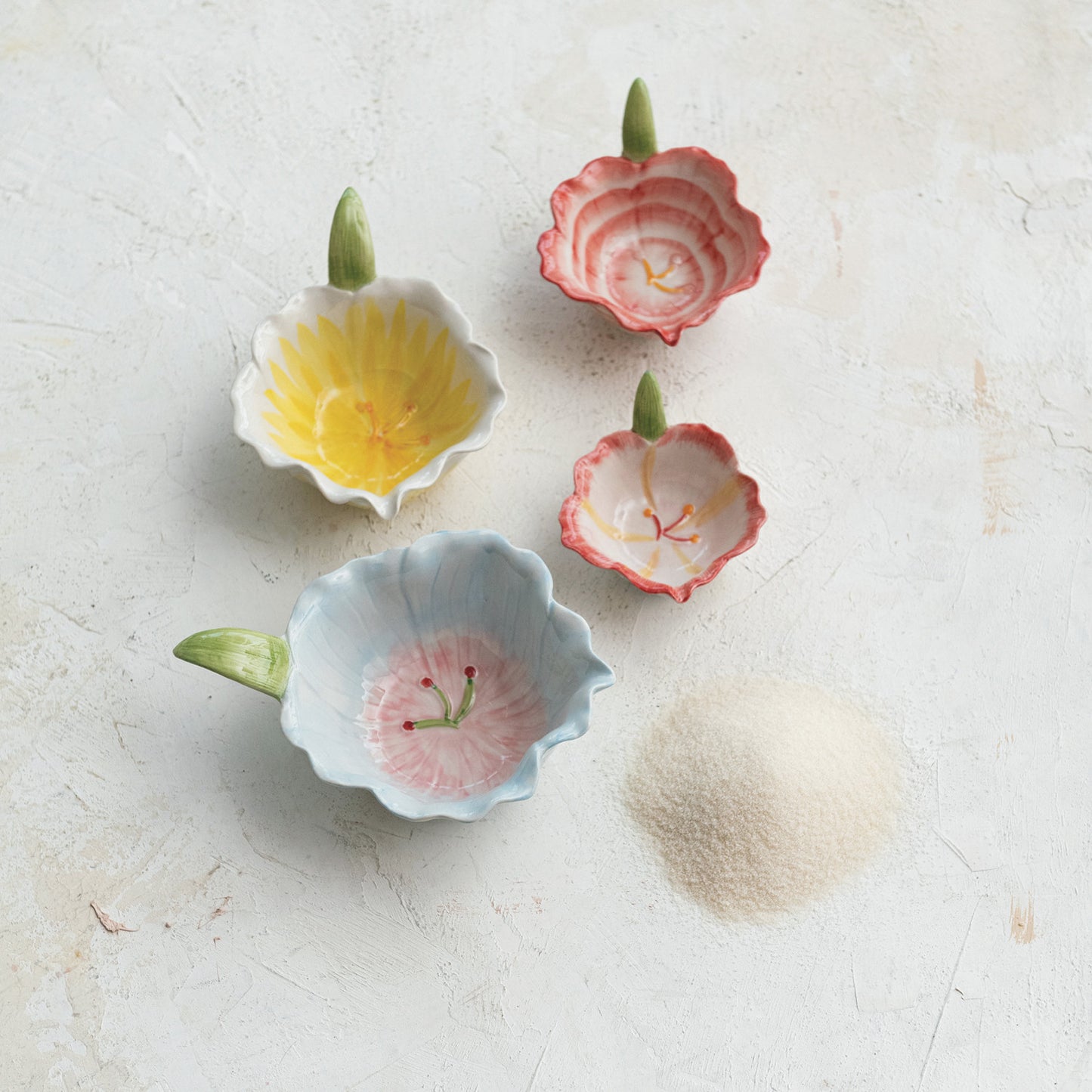 Set of 4 Flower Bowls