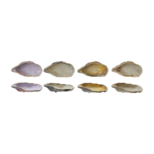 Stoneware Oyster Shell Shaped Dish, 4 Colors