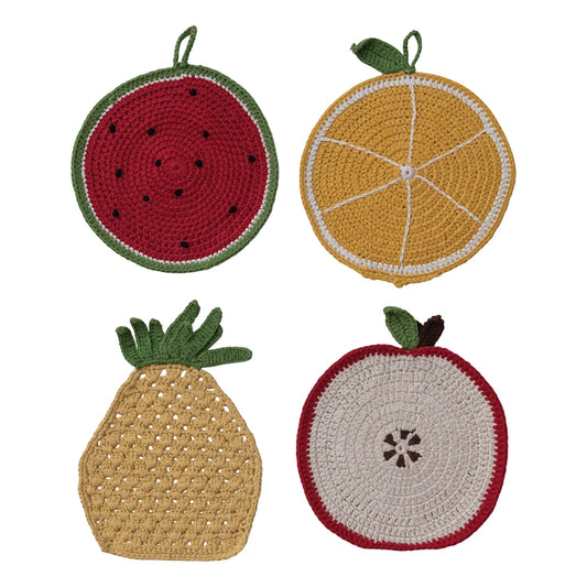 Crocheted Fruit Pot Holders