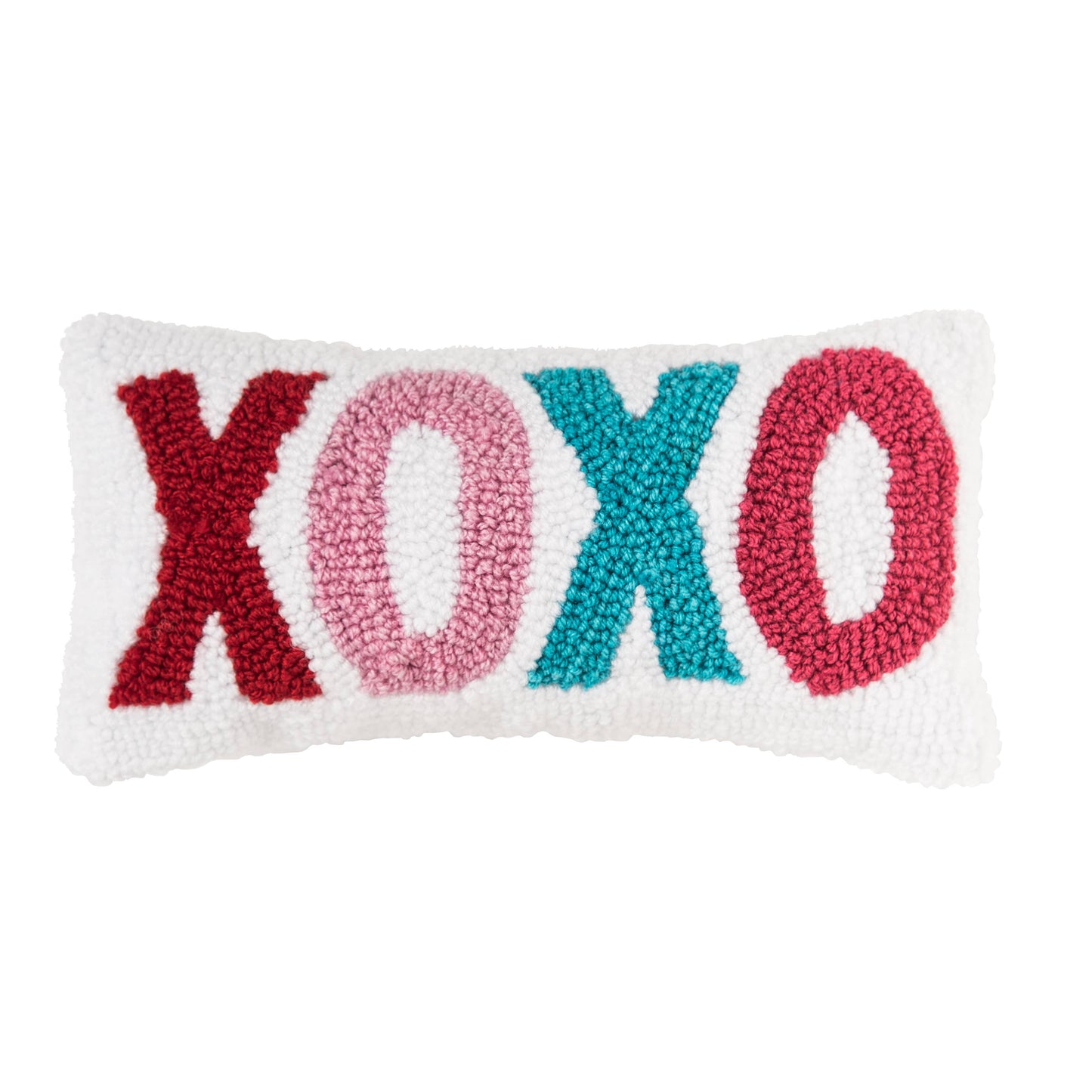 Colorful XOXO Mini Throw Pillow