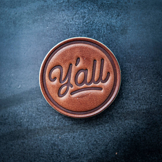 Y'all Leather Magnet