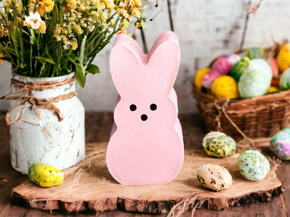 Pink Wood Bunny Peeps