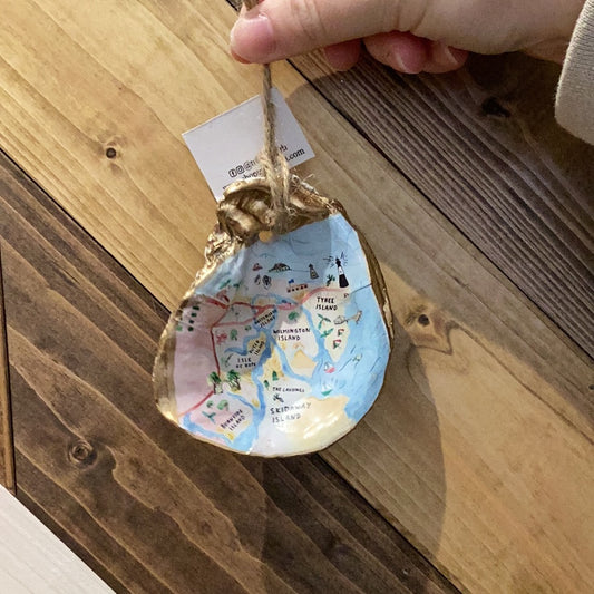 TrueSouth Oyster Ornaments - The Islands Watercolor