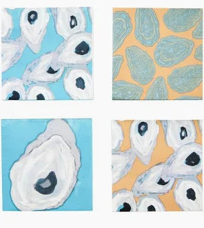 Blue Single Oyster Cocktail Napkins