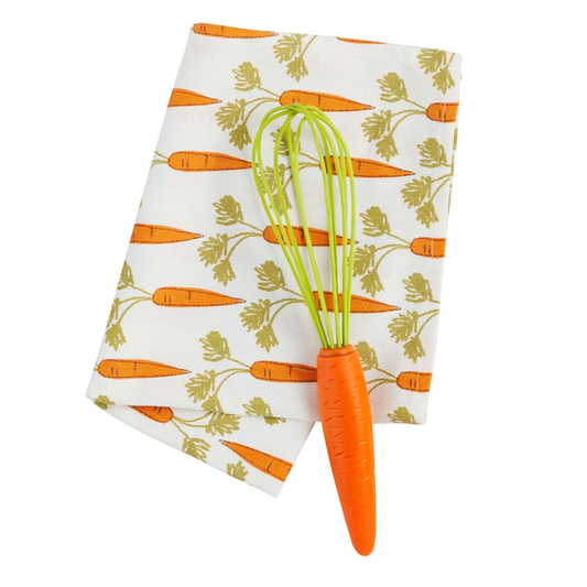 Carrot Towel & Whisk Set