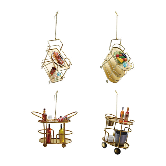 Mid-Century Bar Cart Christmas Ornament