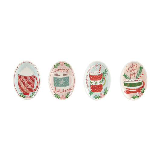 Hand-Painted Stoneware Dish
