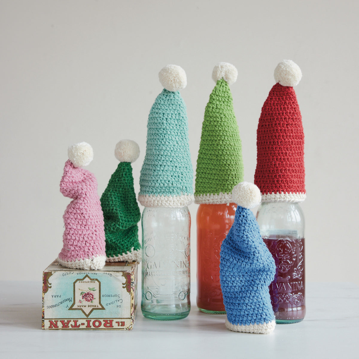 Crocheted Hat Bottle Topper