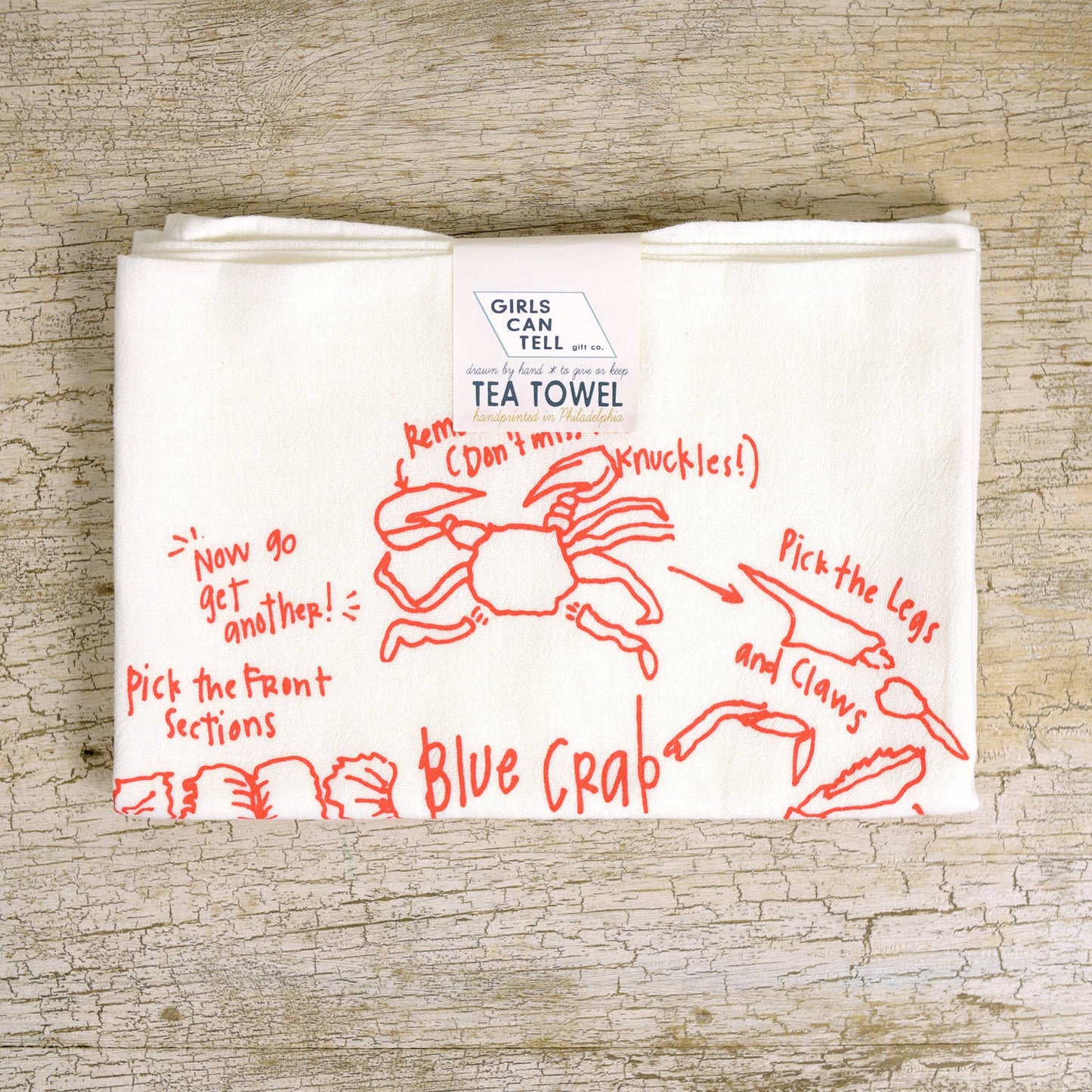 How to Eat Crab Tea Towel