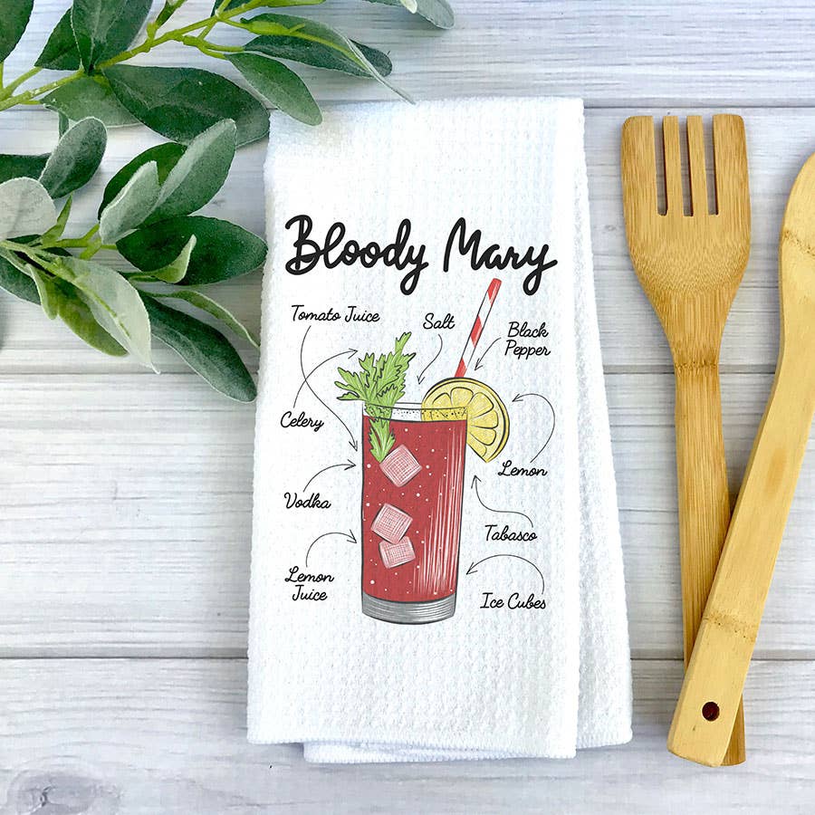 Bloody Mary Drink Recipe Kitchen Towel