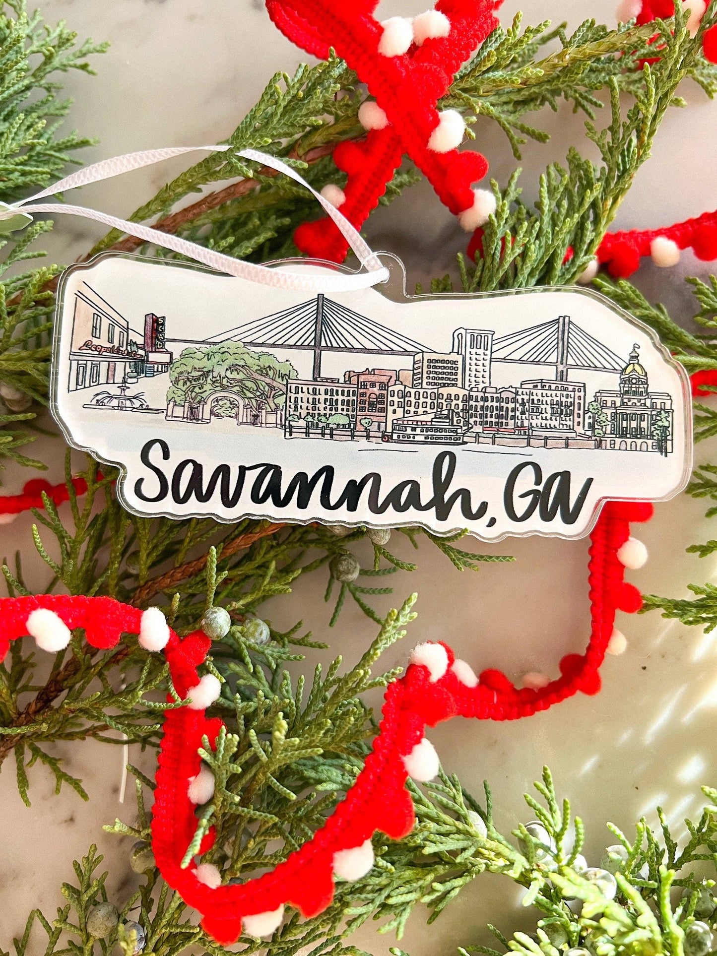 Savannah, GA Acrylic Ornament