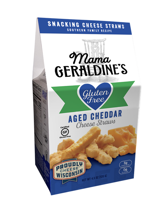 Gluten Free Aged Cheddar Cheese Straws- Mama's Geraldine's